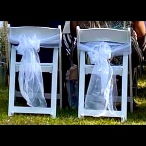 Organza chair bows